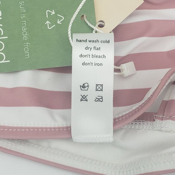 Andie Swim Kids Bikini Set Toddler Girls' Size 2T Pink Rose Stripe Summer Wear - Picture 10 of 13